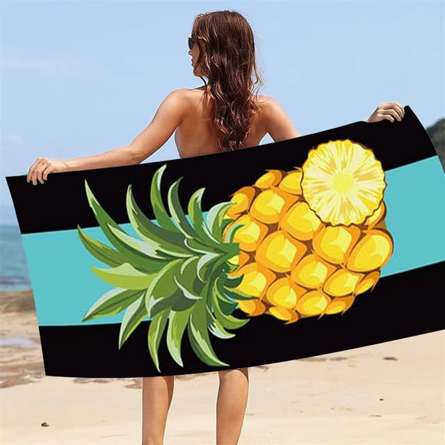 Extra Large Kids Beach Towel - Colorful Microfiber, Sandproof & Machine Washable for Beach, Bath & Picnic - 30x60 Inch
