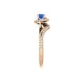 thumbnail image 4 of Brilliant Cut Sapphire CZ Swirl Halo Ring 14K Rose Gold, 4 of 8