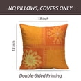 thumbnail image 2 of LALILO Throw Pillow Covers Ethnic Exotic Ornamental Orange Indian Cushion Cover 18" x 18", 2 Pack, 2 of 6