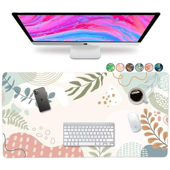 French KOKO Grand Tapis de Bureau - Tapis de Bureau TG pour Clavier et Souris - Essentiels Mignons pour Bureau à Domicile