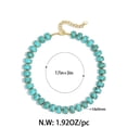 thumbnail image 4 of Leaf Resin Chunky Beaded Necklace for Women, Simple Modern Style Necklace Jewelry Accessory, 4 of 4