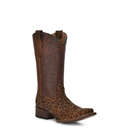 

Corral Boots Boys J7108 Kids Leopard Foot Brown Shaft Boot 2 Tan