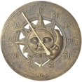 thumbnail image 1 of Outdoor Thermometer Clock Vintage Wall Clock Retro Decoration Station Hanging Clock Sun Moon Pattern Waterproof, 1 of 5