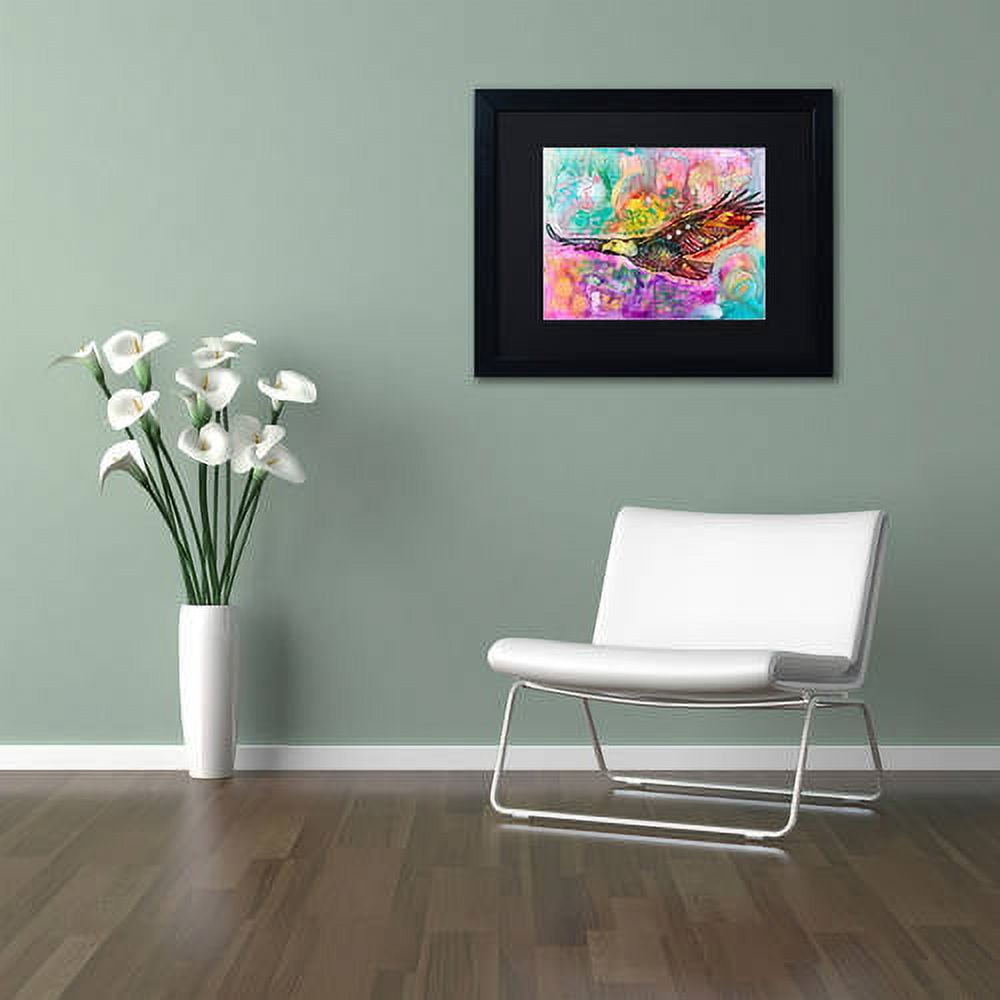 Trademark Fine Art "Eagle" Canvas Art by Dean Russo, Black Matte, Black Frame