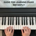 thumbnail image 3 of Autocollant Clavier de Piano, Autocollant de Note de Piano Électronique Joli Design Réutilisable Favorise l'Apprentissage Grand Application Silicone pour Musique 61 Touches, 88 Touches, 3 of 8