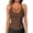 Brown, variant on Workout Tops for Women Racerback Basic Tank Summer Camisole V Neck Slim Fit Ribbed Sleeveless Red M
