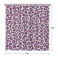 thumbnail image 5 of Light Green and Purple Of Leopard Print Shower Curtain 72"x72" ,Bathroom Decorative Shower Curtains Set with 12 Hooks,Modern Waterproof Washable Shower Curtain, 5 of 6
