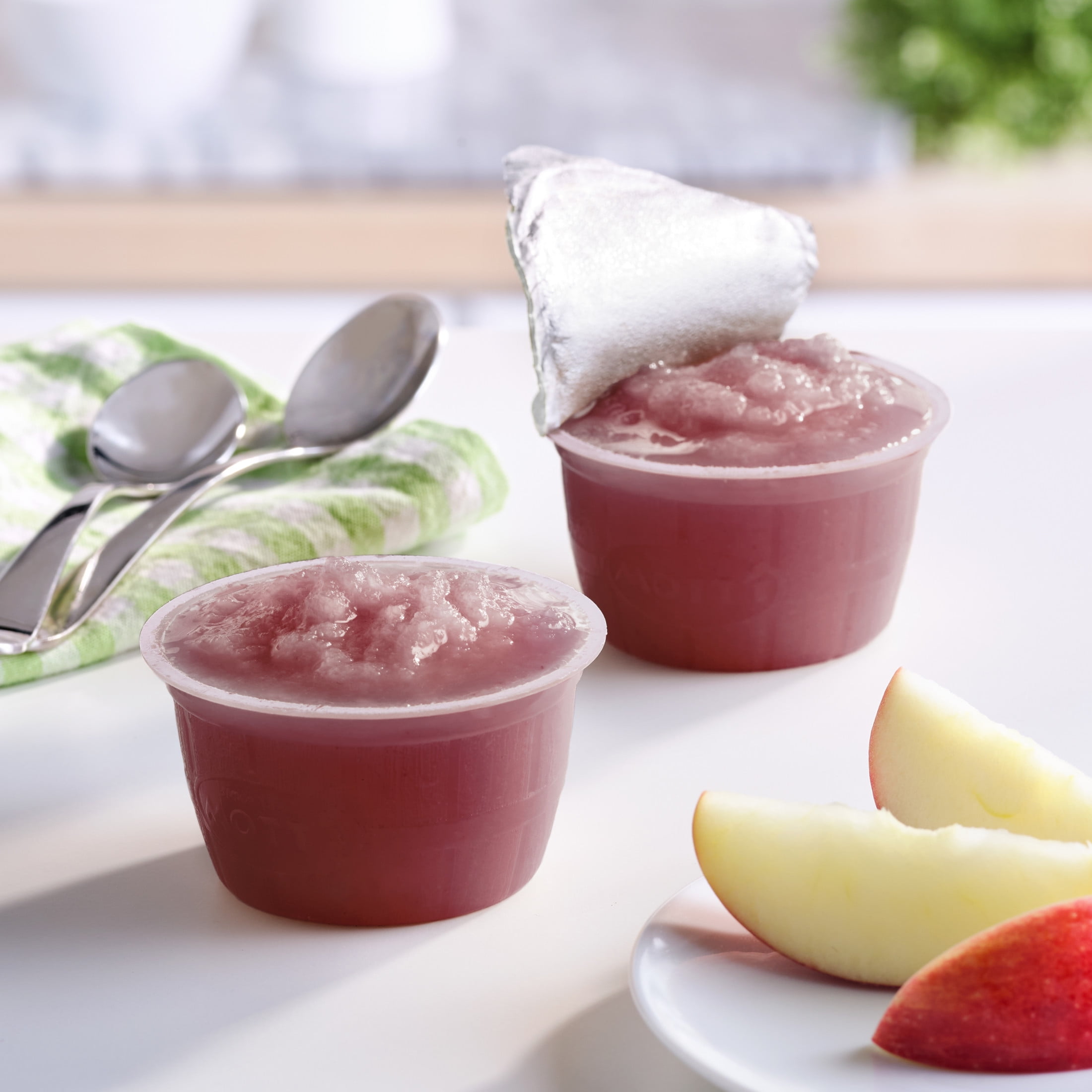 (12 pack) Mott's No Sugar Added Blueberry Applesauce, 3.9 oz, 6 Count Cups