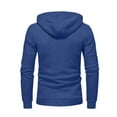thumbnail image 5 of OUSITAID Mens Hooded Sweater Coat With Solid Color Zipper Pocket In Autumn And Winter, 5 of 5