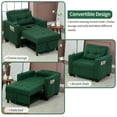 thumbnail image 5 of 3 in 1 Convertible Sleeper Sofa Pull Out Chair Bed with Usb Port Sleeping Couch Green, 5 of 9