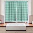 thumbnail image 2 of Ambesonne Aqua Kitchen Curtains, Rectangular Geometric Tile, 55"x39", Turquoise and Pale Blue, 2 of 3