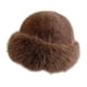 thumbnail image 4 of Gorro ruso para mujer, estilo pescador, de felpa, para invierno, para moto y nieve. Café, 4 of 9