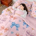 thumbnail image 4 of Castle Fairy Colorful Bow Knot Twin Bedding Sets,Dreamy Princess Bow Bedding Comforter Set, 4 of 8
