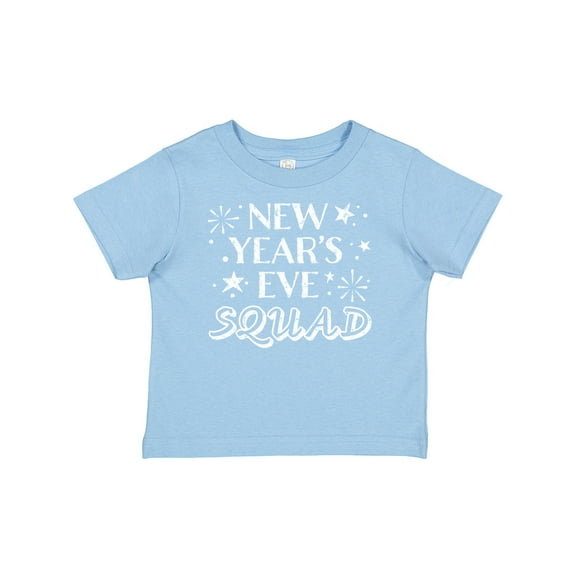 Inktastic New Year's Eve Squad with Stars in White Boys or Girls Baby T-Shirt