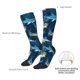 thumbnail image 4 of Fotbe Cartoon Surfer Sharks Calcetas Divertidas Estampadas para Hombre y Mujer, Calcetas de Algodón hasta la Rodilla para Caminar, Correr, Enfermería y Embarazo, 4 of 6