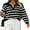 02-Black, variant on Sweaters for Women Zip up Crew Neck Long Sleeve Striped Sweater Knitted Pullover Sweaters Tops Winter Womens Sweaters Alsol Lamesa
