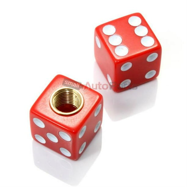 Smallautoparts Red Dice Valve Caps Set Of 2 Walmart Com Walmart Com