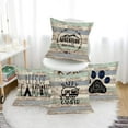 thumbnail image 3 of Happy Camper Camping Pillow Covers Rustic Wood Home Outdoor Decorative Cotton Linen Adventure Awaits Inspirational Words Throw Pillow Case Cushion Cover 18" x 18" Set of 4, 3 of 5
