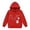 Brick Red, variant on Little Girls Casual Long Sleeve Hoodies with Cartoon Puppy Fist Print Autumn Winter Trendy Fall Outfits Size 8-9T ,Gold