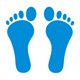 thumbnail image 4 of Pegatinas de huellas de pies para niños, calcomanías para el suelo, pegatinas de huellas de pies para niños Azul, 4 of 9