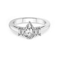 thumbnail image 4 of IGI Certified 1 Carat Pear Shape Lab Grown Diamond Engagement Ring | 14K White Gold |Denise Three stone Side Emerald Lab Diamond Ring | FG-VS1-VS2 Quality Friendly Diamonds, 4 of 6
