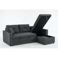 thumbnail image 5 of Pemberly Row Fabric Sleeper Sofa with Storage Compartment in Dark Gray, 5 of 7