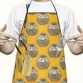 thumbnail image 2 of Yellow Hedgehog Pattern Apron-Garden Aprons for Women with Pockets-Cotton Linen Waterproof Kitchen Cooking Gardening Aprons Adjustable for Kitchen,Cooking,BBQ and Salon 33x27 Inch, 2 of 7