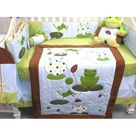 Dancing Froggies Baby 14 Piece Crib Nursery Bedding Set Walmart