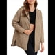 thumbnail image 2 of Chaqueta Larga con Capucha y Acolchado de Rombos para Mujer, Abrigo de Invierno de Moda, Holgado y de Gran Tamaño, Chaquetas Cálidas de Larga. Caqui S, 2 of 9