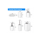 thumbnail image 2 of Juego De Accesorios De Baño De 6 Piezas Elegante Y Simple Blanco, 2 of 4