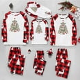 thumbnail image 6 of Mifsaly Matching Christmas Pajamas for Family Loose Pjs 2 Piece Homewear Sets Xmas Tree Print Long Sleeve Pullover Sleepwear Baggy Wide Leg Plaid Pants 2025 Holiday Festival Loungewear Funny Gifts, 6 of 7