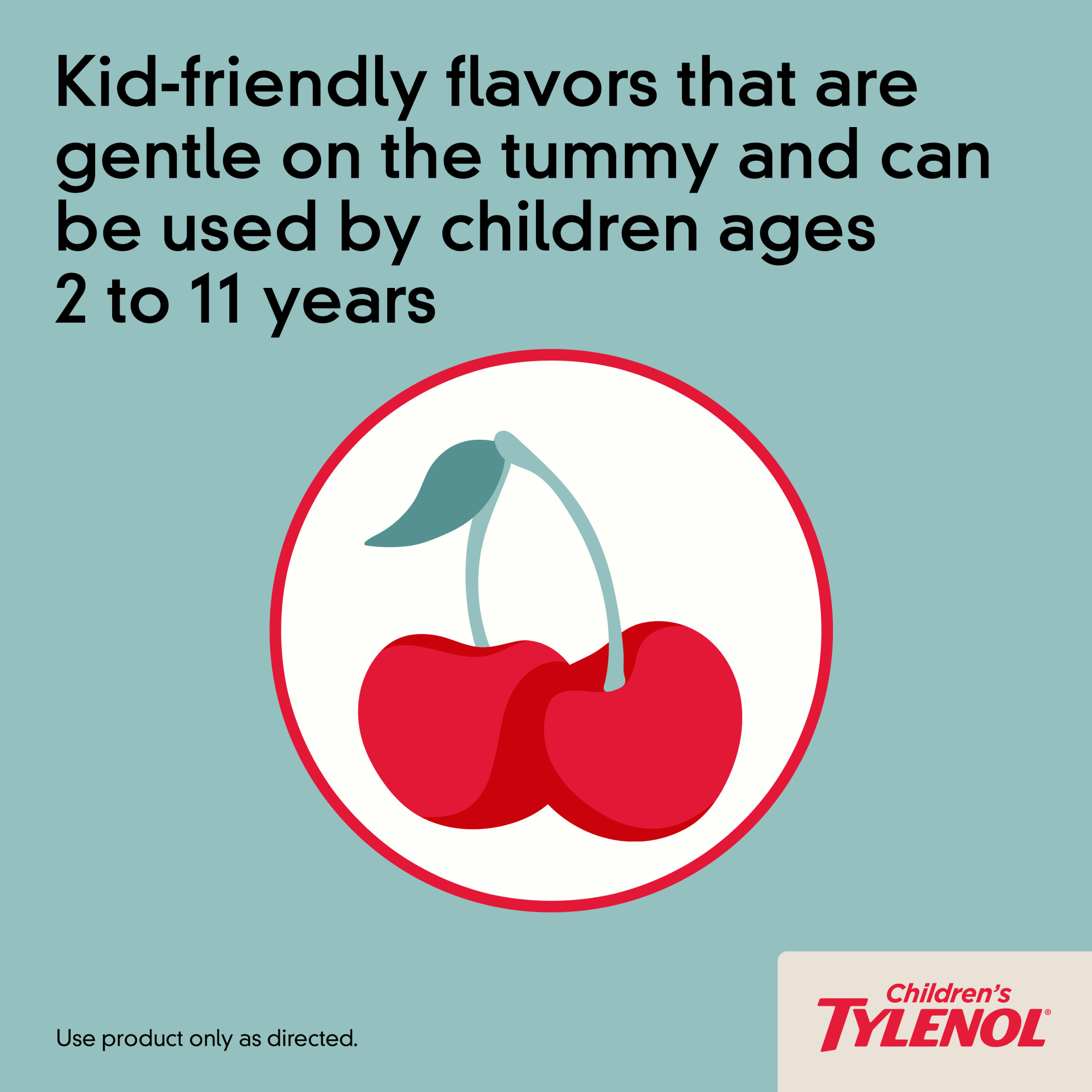 (3 pack) Children's Tylenol Pain + Fever Medicine, Dye-Free, Cherry, 8 fl. oz