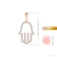thumbnail image 3 of ANGARA Natural Diamond Hamsa Hand Pendant in 14K Rose Gold for Women (Size-1.4mm | Color-G | Clarity-VS2) | April Birthstone, Birthday, Anniversary, Jewelry Gift for Women | Natural Diamond Necklace, 3 of 8