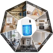GPEH Indoor Bug and Mosquito Zapper with Blue Lights, White and Blue, 4 Count