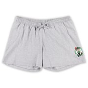 Women's Fanatics Kelly Green/Heather Gray Boston Celtics Plus Size T-Shirt & Shorts Combo Set