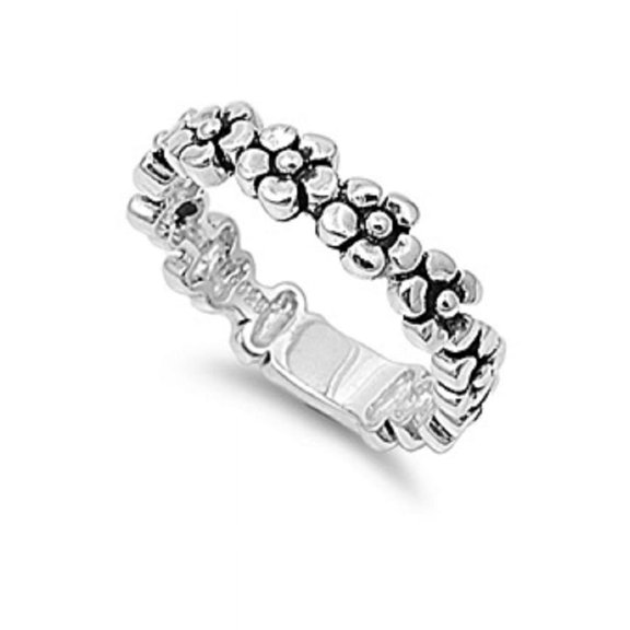 925 Sterling Silver Forever in Paradise Flower Ring Size 5