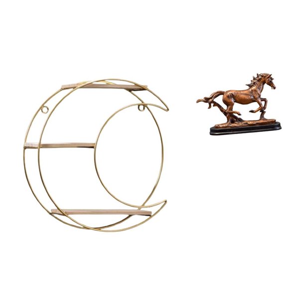 Estante De Pared Multifuncional Moderno Con Escultura De Caballo, Figura Artística Coleccionable, Adorno Para Escritorio Y Sala De Estar, Exhibición Que Ahorra Espacio Para Coleccionables,
