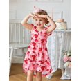 thumbnail image 5 of Arshiner Toddler Girl Summer Dress High Low Twirl Tiered Casual Boho Tie Back Sundress, 5 of 5
