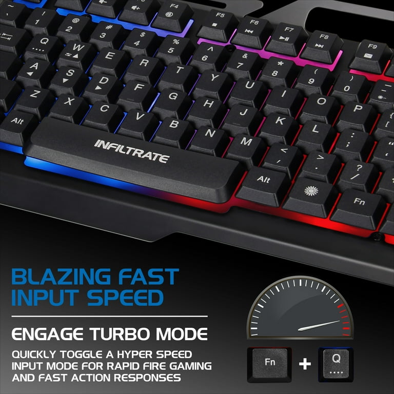 ENHANCE Infiltrate KL2 Membrane Gaming Keyboard - Quiet