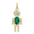 thumbnail image 1 of Collier Pendentif Pierre de Naissance Garçon en Or Jaune 10k, 1 of 6
