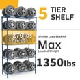thumbnail image 6 of Ktaxon 5-Tier Wire Shelving Unit, Steel Storage Rack for Garage Office Kitchen Navy Blue, 30" W x 14" D x 60" H, 6 of 20
