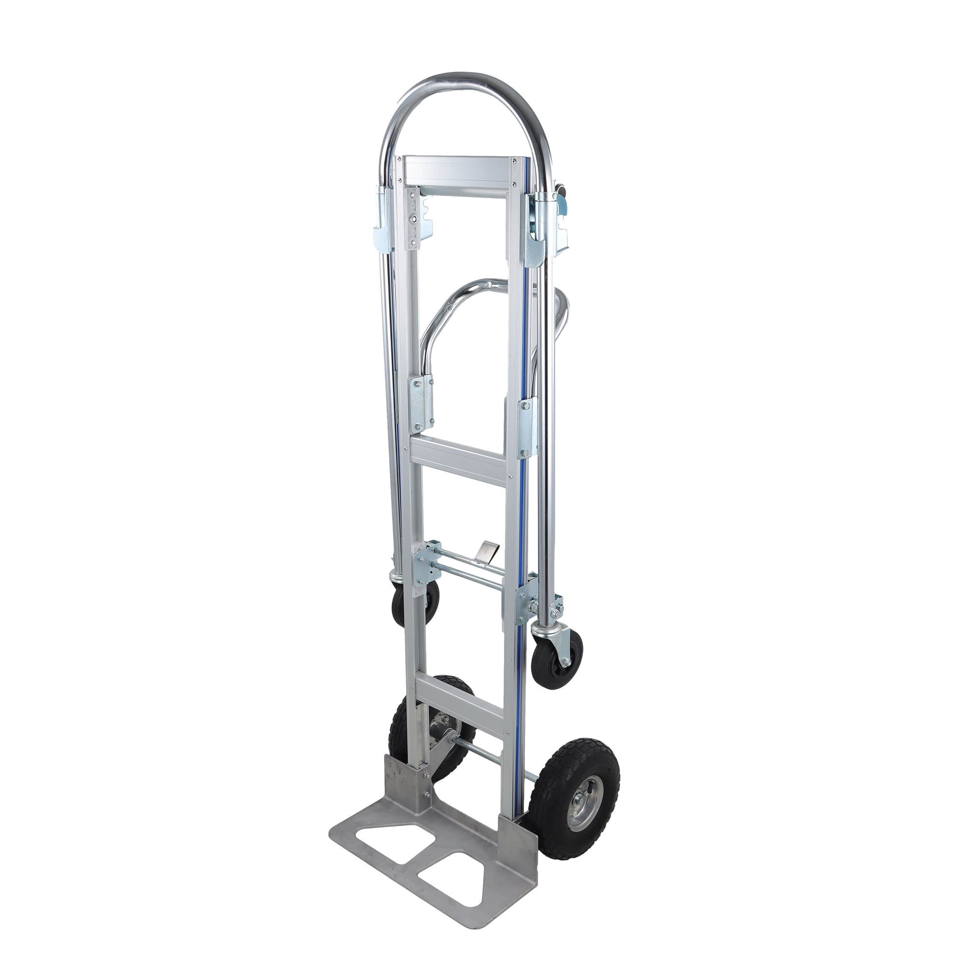 Hand Truck 1000Lb Aluminum 2 In 1 Folding Trolley Convertible Folding Dolly Cart