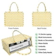 thumbnail image 2 of Large Capacity Tote Bag,Yellow Lemon Fruit Repeat Beige Pattern Handbag Fashion Luxury Tote Bag,15.7"x13"x 5.1" Inches,Laptop Compatible, 2 of 6