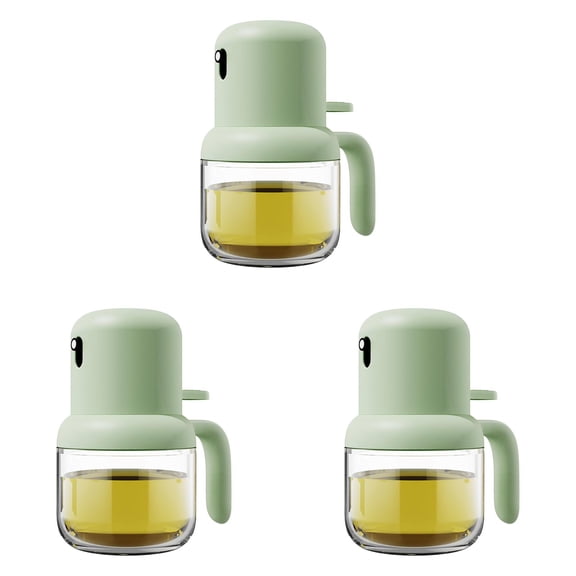 1-3PC Oil Spray Bottle for Cooking - Large Capacity Olive Oil Dispenser with One Touch Precise Sprayer, Non Leak Glass Oil Jar for Air Fryer BBQ Salad