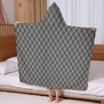 thumbnail image 5 of Gray and Black Checkerboard Pattern Hooded Bath Towel，60"x35" for Ages 3 To 12 Kids, Quick Dry Lightweight Soft Microfiber Hood Beach Towel Cover Up for Kids, 5 of 7