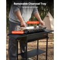thumbnail image 4 of VEVOR Foldable Charcoal Grill, Portable Charcoal Barbecue Grill with Adjustable Height & Folding Side Tables, High-Temp Powder-Coated Steel Outdoor BBQ Grills for Camping Backyard Parties, 4 of 9