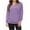 Purple, variant on Women's Long Sleeve Sweatshirt No-Cap V-Neck Solid Color Outfits Casual Fall Clothes Basic Fashion Winter Clothing