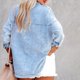 thumbnail image 4 of Chaqueta vaquera Augper para mujer, deshilachada, con botones y bolsillos, 4 of 8