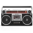 thumbnail image 1 of Boombox Riptunes Negro Estilo Clásico con Reproductor de Cassette y Radio AM/FM para Hombre, 1 of 9