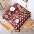 thumbnail image 2 of Red Geometric Striped Pattern Square Tablecloth,Waterproof Square Table Cover,Wipeable Spillproof Washable Table Cover for Home Kitchen Party Decor 42"X42"(107x107cm), 2 of 6